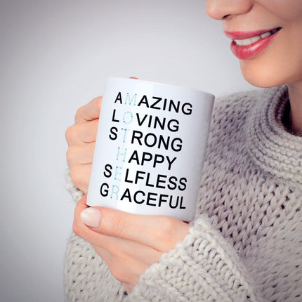 Amazing Mum Cup - Coffee Mug Floral Design - TISATI