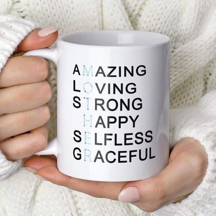 Amazing Mum Cup - Coffee Mug Floral Design - TISATI