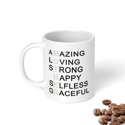 Amazing Mum Cup - Coffee Mug Floral Design - TISATI