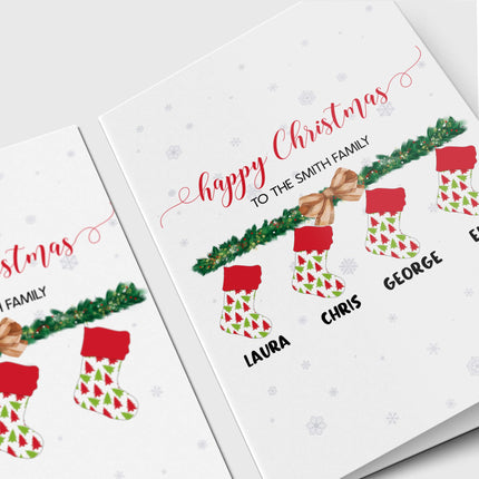 Personalised Christmas Card - Stocking Design - TISATI