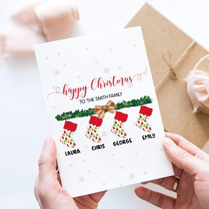 Personalised Christmas Card - Stocking Design - TISATI